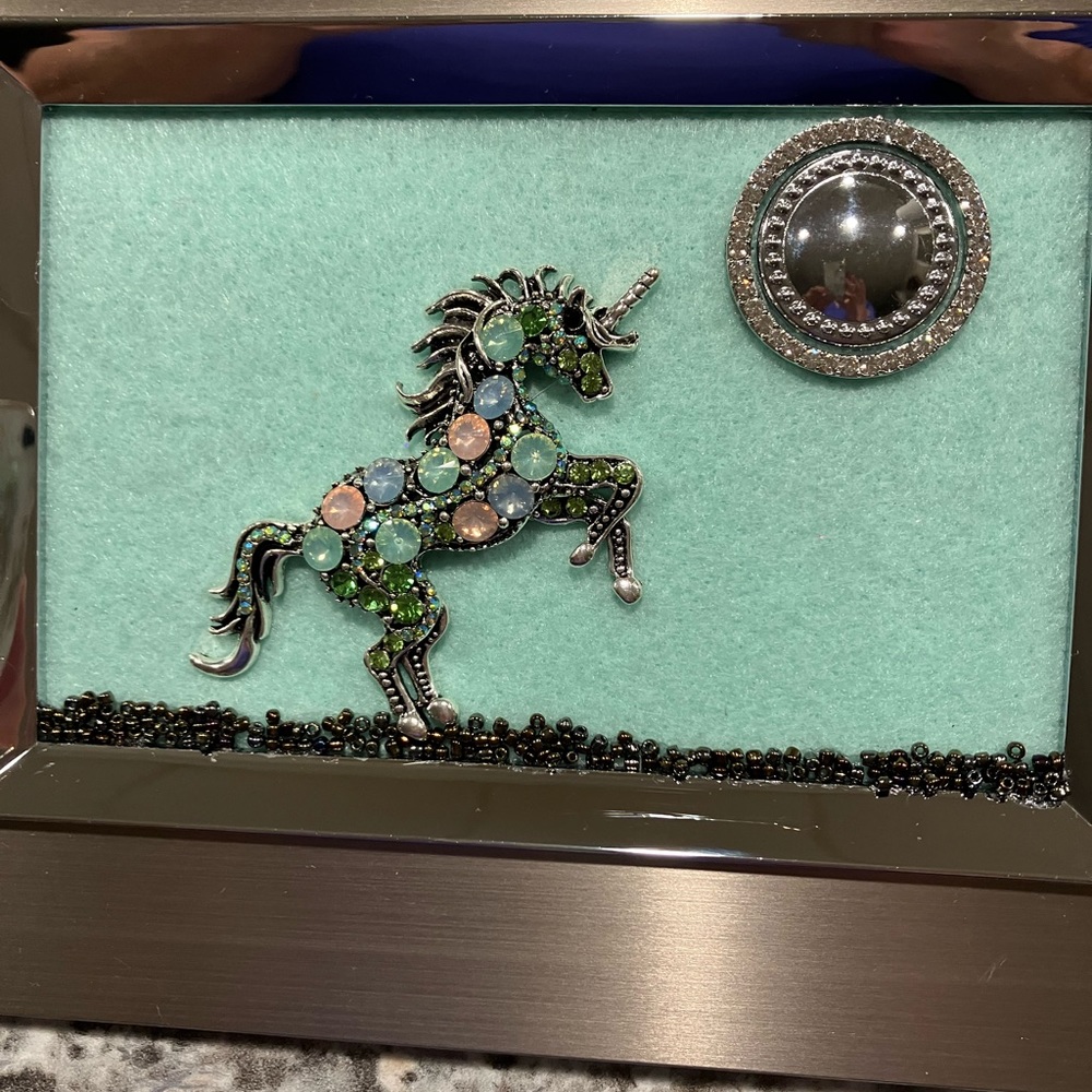 FRAMED JEWELRY ART PICTURE. HANDMADE UNIQUE OOAK GIFT 💝 IDEA - Picture 6 of 9